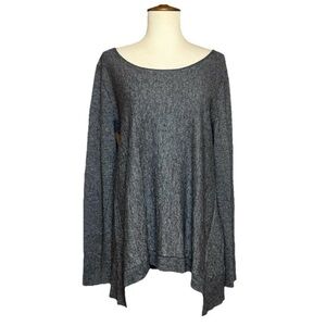 Eileen Fisher Lightweight Merino Wool Alpaca Blend Sweater Gray Women’s Size L
